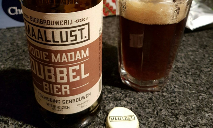 Maallust Mooie Madam Dubbel fles en glas